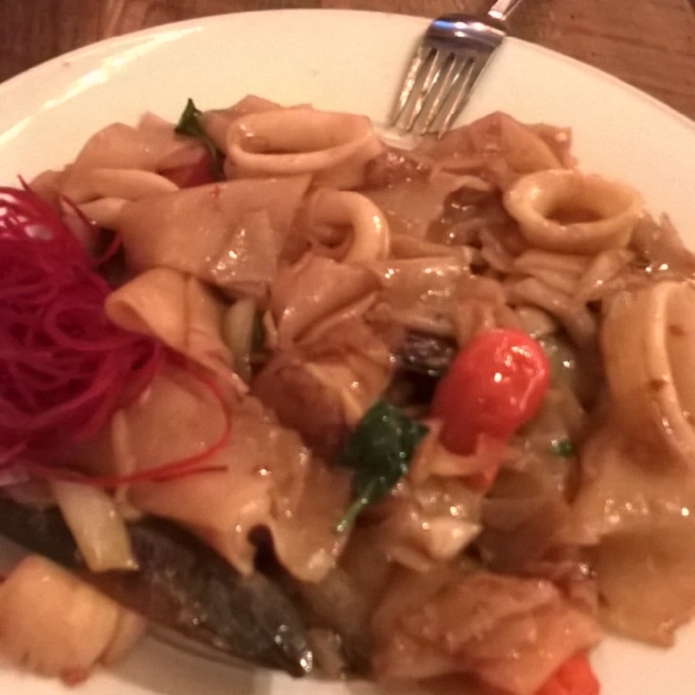 Thai Pad - Seafood drunken noodles the second time. Seafood looked like less but was hidden under the noodles. - Thai Near Me - Washington, DC, District of Columbia Thai Pad - Seafood drunken noodles the second time. Seafood looked like less but was hidden under the noodles. - Thai Near Me - Washington, DC, District of Columbia