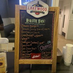 Menu chalkboard