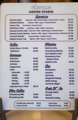 Menu photo 1 Chrome Coffee Studio Torrance, CA Menu photo 1 Chrome Coffee Studio Torrance, CA