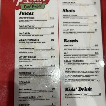 Cherry Pickin’ - Menu - Juice Bars & Smoothies Near Me - Louisville, Kentucky