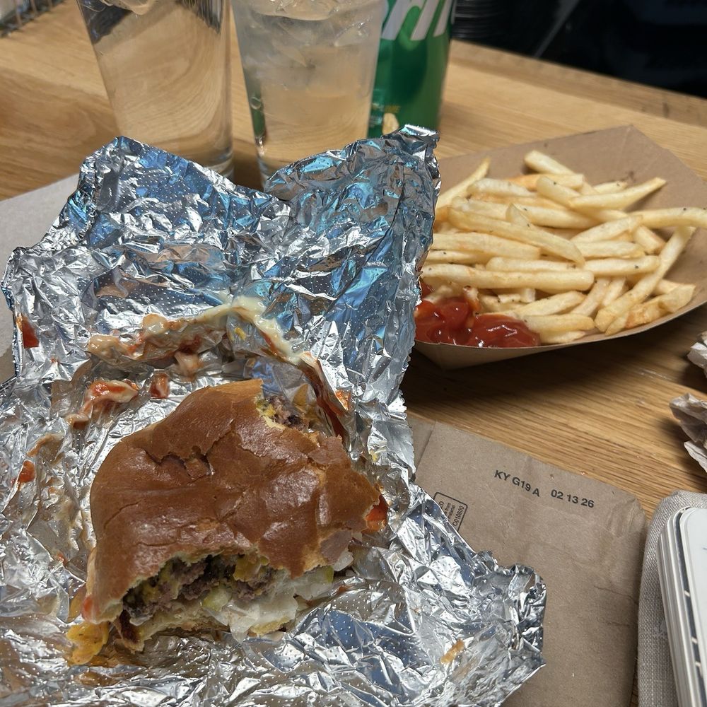 Junk burger and fries Junk burger and fries
