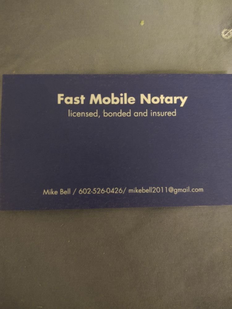 FAST MOBILE NOTARY 10773 W Swayback Pass, Peoria, Arizona Notaries