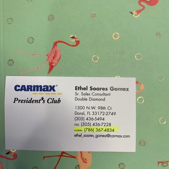 CarMax - Ethel business card - Used Car Dealers Near Me - Doral, Florida CarMax - Ethel business card - Used Car Dealers Near Me - Doral, Florida