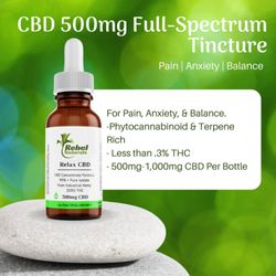 Rebel Naturals - 500mg CBD Full Spectrum Tincture