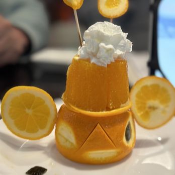 Nara Sushi - an orange with whipped cream on top - Sushi Bars Near Me - Folsom, California Nara Sushi - an orange with whipped cream on top - Sushi Bars Near Me - Folsom, California
