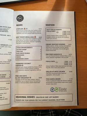 Menu photo 5 The Nook and Cranny Truro, NS Menu photo 5 The Nook and Cranny Truro, NS