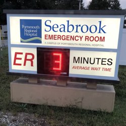 Seabrook Emergency Room - The wait time posted before you get in .