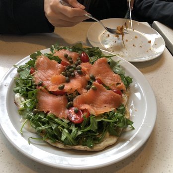 Hungry Crowd - Smoked Salmon Flat Bread - New American Near Me - Los Angeles, California Hungry Crowd - Smoked Salmon Flat Bread - New American Near Me - Los Angeles, California