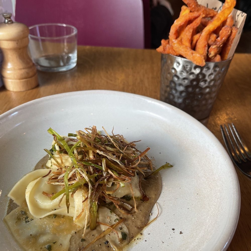 Mildreds - Sweet Potato Fries and Tortellini - Salad Near Me - London, XGL Mildreds - Sweet Potato Fries and Tortellini - Salad Near Me - London, XGL