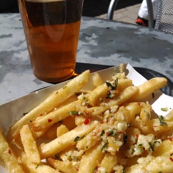 McCoy Station - Amazing garlic fries and the burger that i can't get a photo of because its all gone was rad! Bacon, avocado, green chile, OMG! - New American Near Me - Mammoth Lakes, California