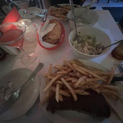 Jack's Grill - Ny strip, fries, side salad, garlic bread