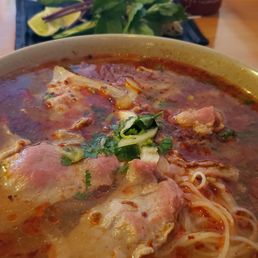 Spicy Pho with rare steak Spicy Pho with rare steak