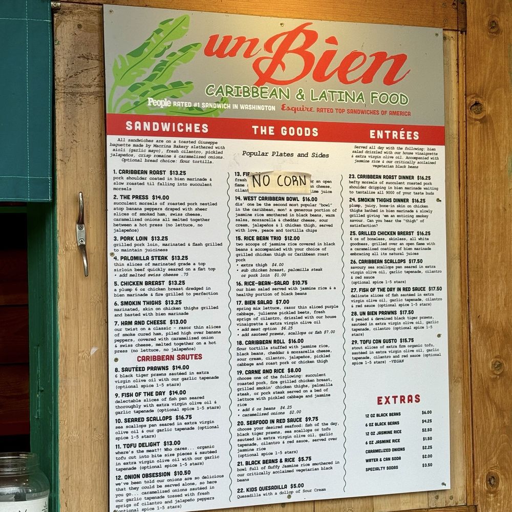Un Bien - Menu - Caribbean Near Me - Seattle, Washington
