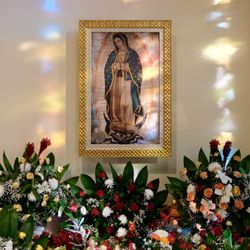 Saint Irenaeus Catholic Church - Our Lady of Guadalupe in the church entry area