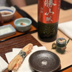 Chef Chikano crafts Edomae tempura only using finest ingredients from Tokyo and Hawaii.
