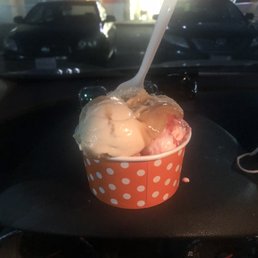 a cup of ice cream