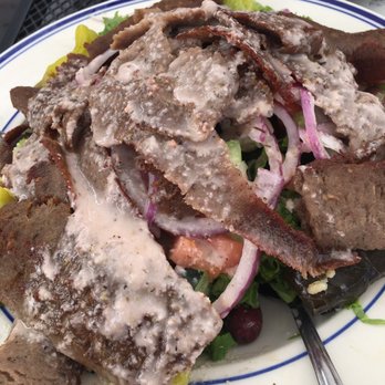 Lefteris Gyro IV - Large Greek Salad with Gyro Meat - Greek Near Me - Pleasantville, New York Lefteris Gyro IV - Large Greek Salad with Gyro Meat - Greek Near Me - Pleasantville, New York