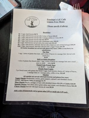 Menu photo 4 Penelope's Lil Cafe Lincoln, NE