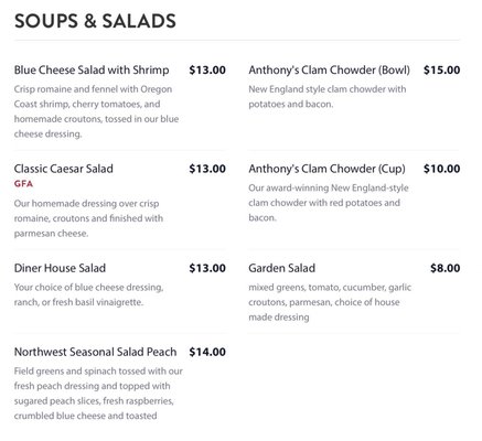 Menu photo 5 Anthony's Restaurant Gig Harbor, WA Menu photo 5 Anthony's Restaurant Gig Harbor, WA