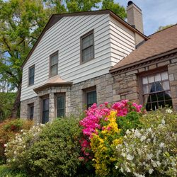 Manor front flowers
