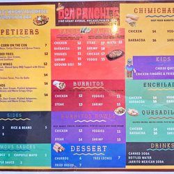 Don Panchito Mexican Grill - Menu 11.25.23