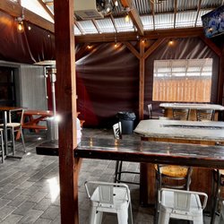 Valley Brewing Company - Back enclosed area with fire tables