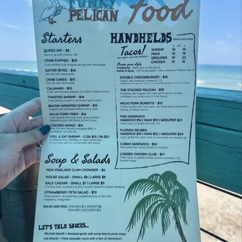 Funky Pelican - Menu - Seafood Near Me - Flagler Beach, Florida