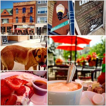 Chicago Waffles - Strawberry Leige Waffles and Cappuccino - Breakfast & Brunch Near Me - Chicago, Illinois