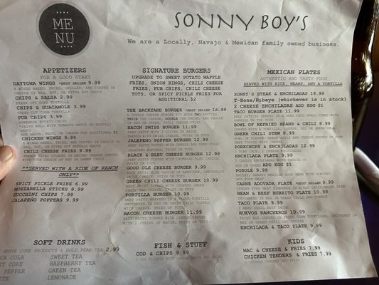 Menu photo 1 Coal Street Pub Gallup, NM