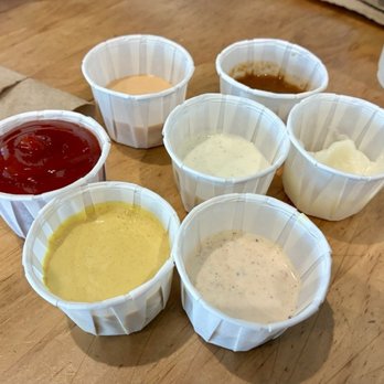 Hammer Burger - Selection of House Sauces plus ketchup - Burgers Near Me - Santa Ana, California