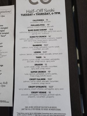 Menu photo 7 CO Sushi Myrtle Beach, SC