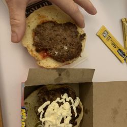 MrBeast Burger - The actual size of the parties on a bun. Sad.