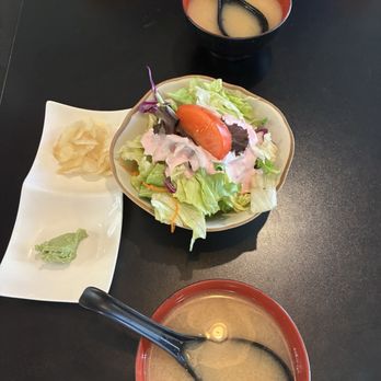Kizuna Sushi - great small house salad with a nice dressing and small miso soups - Sushi Bars Near Me - San Jose, California Kizuna Sushi - great small house salad with a nice dressing and small miso soups - Sushi Bars Near Me - San Jose, California