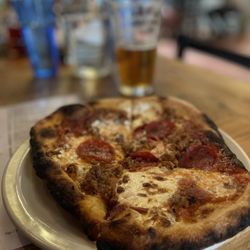 Taos Tap Room - Personal meat pizza