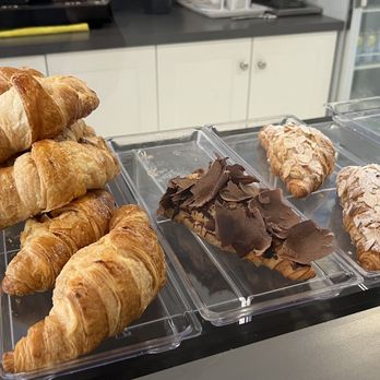 Red Ganache - croissants, chocolates, and pastries in a display case - Bakeries Near Me - Niagara Falls, Ontario