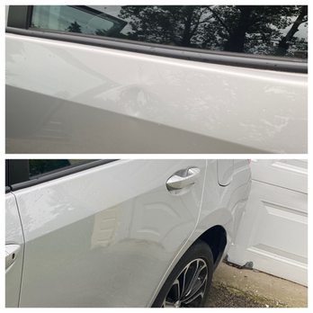 Executive Auto Body - Small back seat door dent repaired flawlessly - Body Shops Near Me - Cheltenham, Pennsylvania
