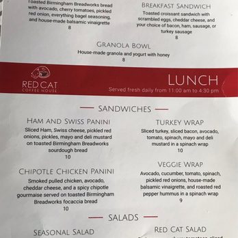 The Red Cat - Menu - Coffee & Tea Near Me - Birmingham, Alabama