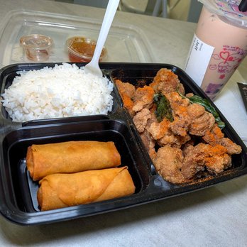 Foam Tea House - popcorn chicken bento $16 - Bubble Tea Near Me - San Francisco, California