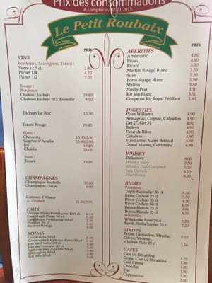 Menu photo 1 Le Petit Roubaix Roubaix, 59