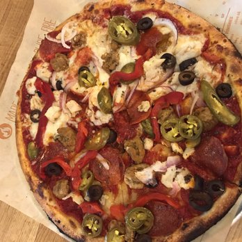 Blaze Pizza - Customized Pizza- Chicken, Italian Sausage & Pepperoni - Salad Near Me - Teterboro, New Jersey Blaze Pizza - Customized Pizza- Chicken, Italian Sausage & Pepperoni - Salad Near Me - Teterboro, New Jersey
