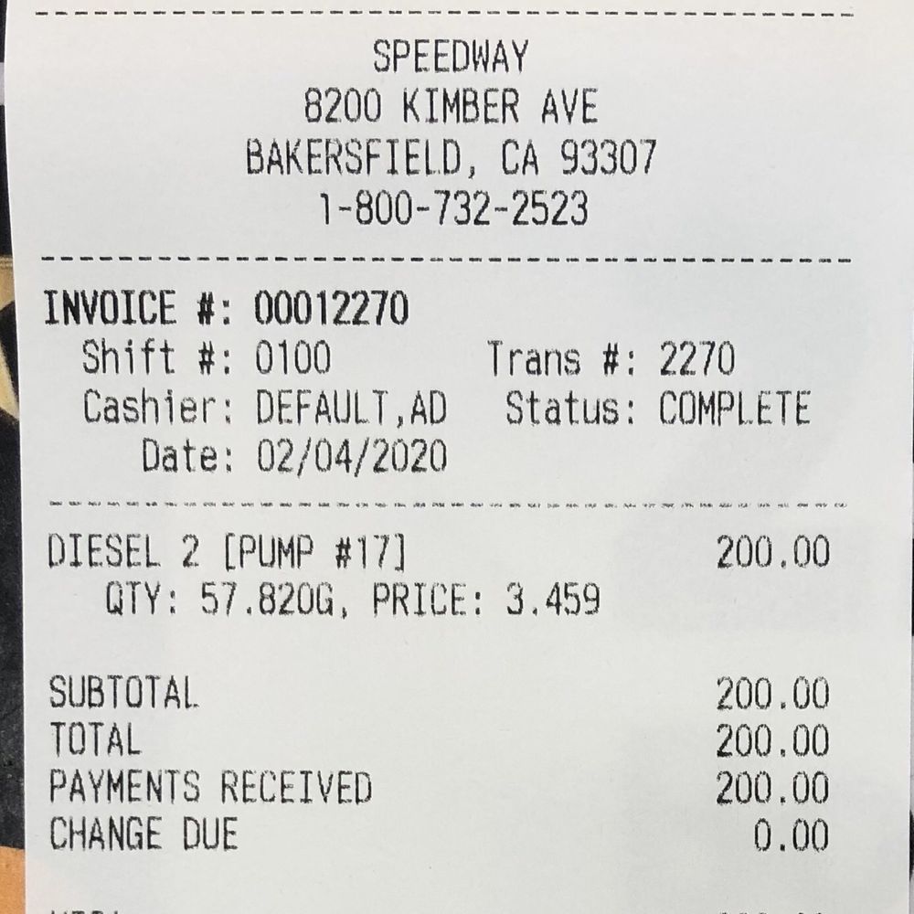 76 - Diésel Receipt - Gas Stations Near Me - Buellton, California 76 - Diésel Receipt - Gas Stations Near Me - Buellton, California
