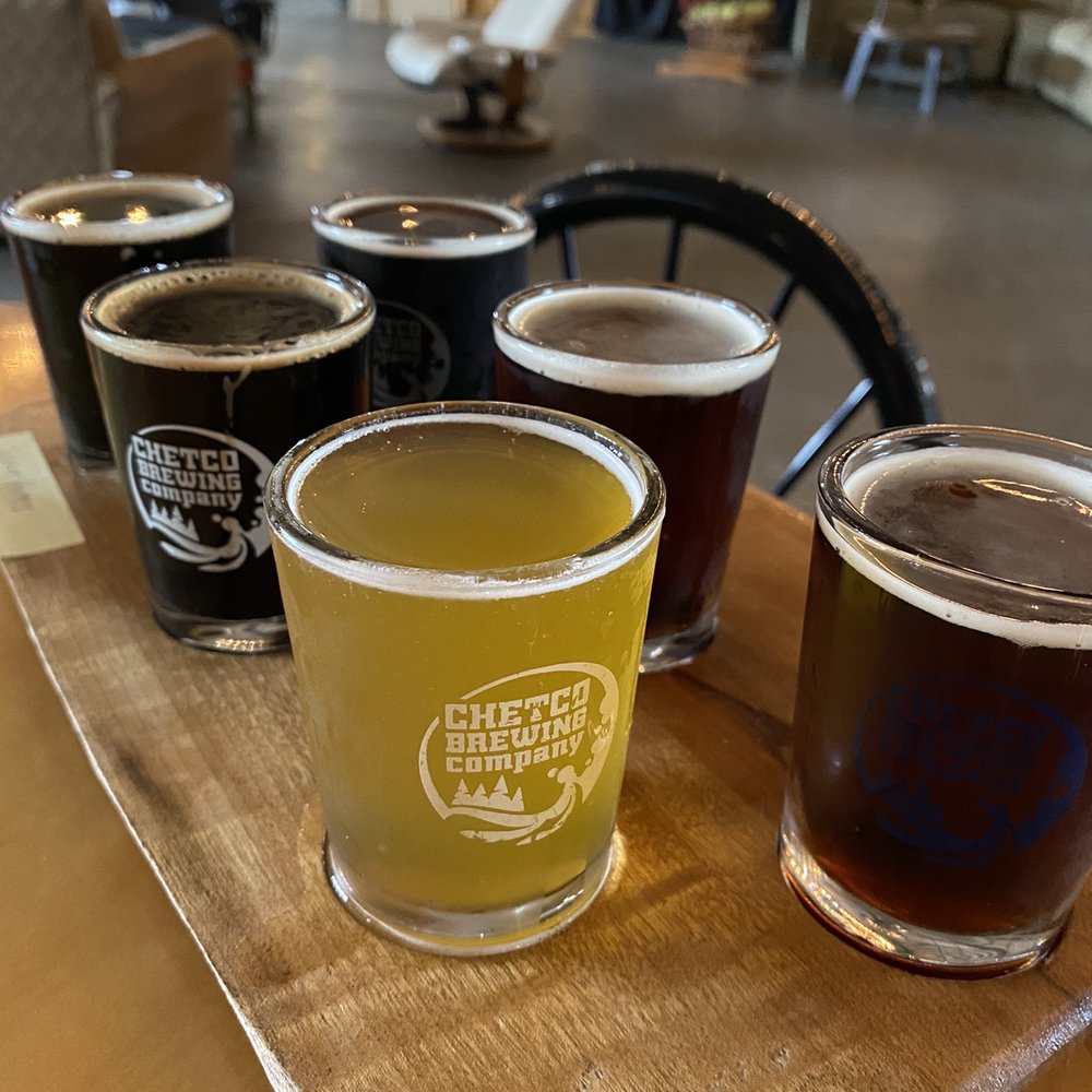 Chetco Brewing Company - Beer taster flight. Their stout was both our favorites. - Breweries Near Me - Brookings, Oregon