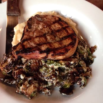 Firefly - Daily special - pork chop and mashed potatoes with fried Brussels sprouts. Yum!!! - Bars Near Me - Charlottesville, Virginia Firefly - Daily special - pork chop and mashed potatoes with fried Brussels sprouts. Yum!!! - Bars Near Me - Charlottesville, Virginia
