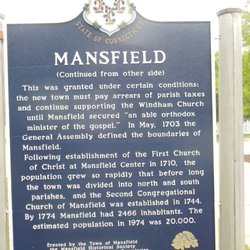 Mansfield Historical Marker