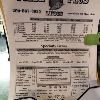 Pizza Plus - Pizza Near Me - Linden, California