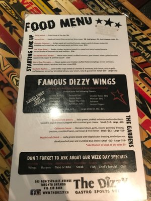 Menu photo 4 The Dizzy Toronto, ON