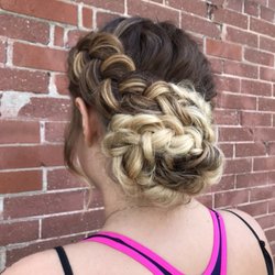 Sleek Salon North - Prom 2018 Braided Updo. (Stylist: Audrianna)