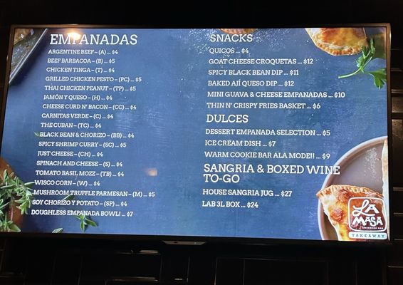 Menu photo 6 La Masa Empanada Bar Milwaukee, WI Menu photo 6 La Masa Empanada Bar Milwaukee, WI