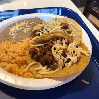 Taco Lulú - Tacos al pastor with beans and rice - Mexican Near Me - Chicago, Illinois