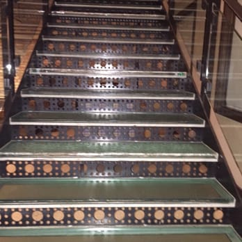 Pinstripes - Love the design on the stairs. Better yet..glass - New American Near Me - Chicago, Illinois Pinstripes - Love the design on the stairs. Better yet..glass - New American Near Me - Chicago, Illinois